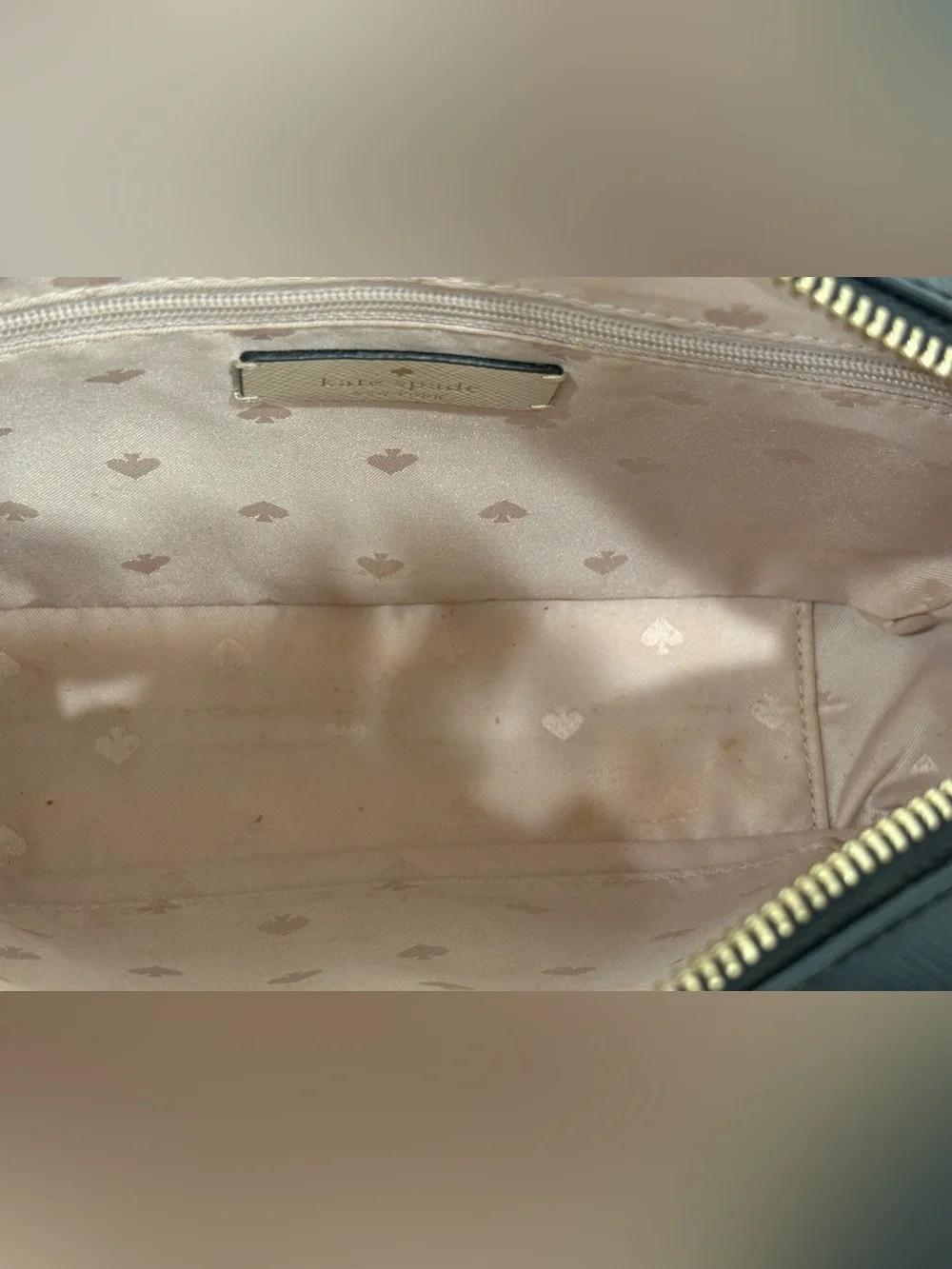 kate spade Beige, White and Black Colorblock Crossbody